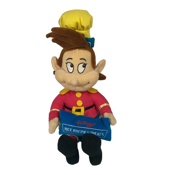 Vintage POP 1999 Kellogg’s Rice Krispies Snap Crackle Pop Plush Stuffed Doll 15” - Picture 1 of 10